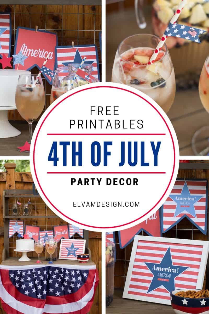 Free Printable 4th of July Decor at elvamdesign.com