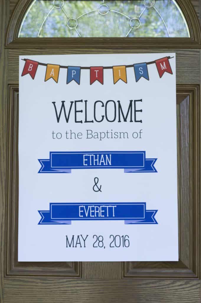 Baptism Welcome Sign