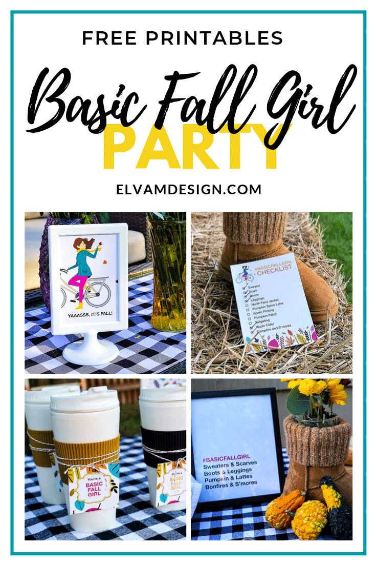 Basic Fall Girl Party Free Printables