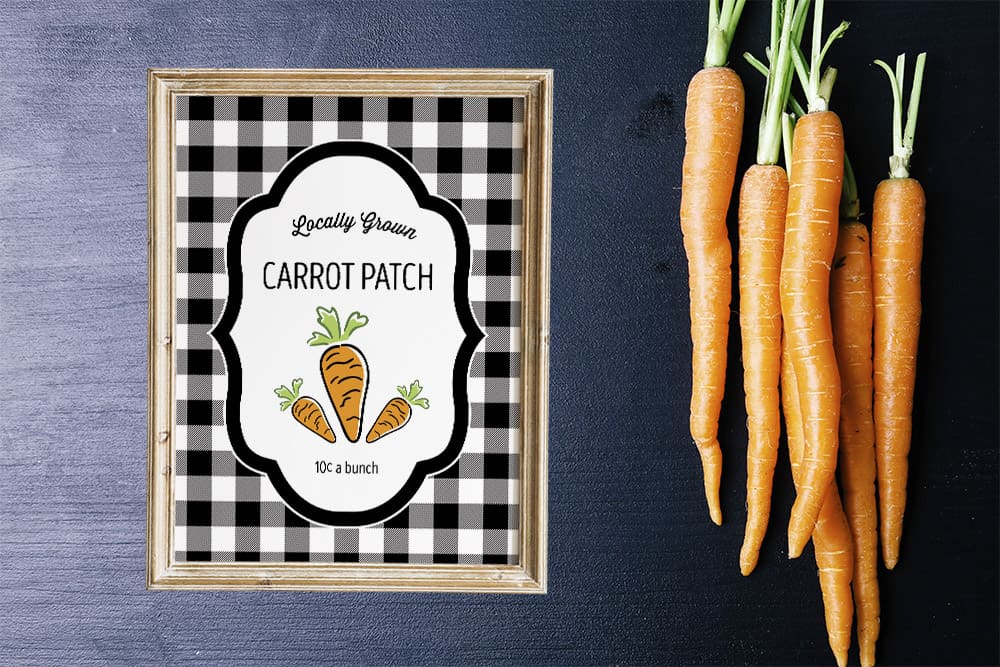 Free Carrot Patch Printable