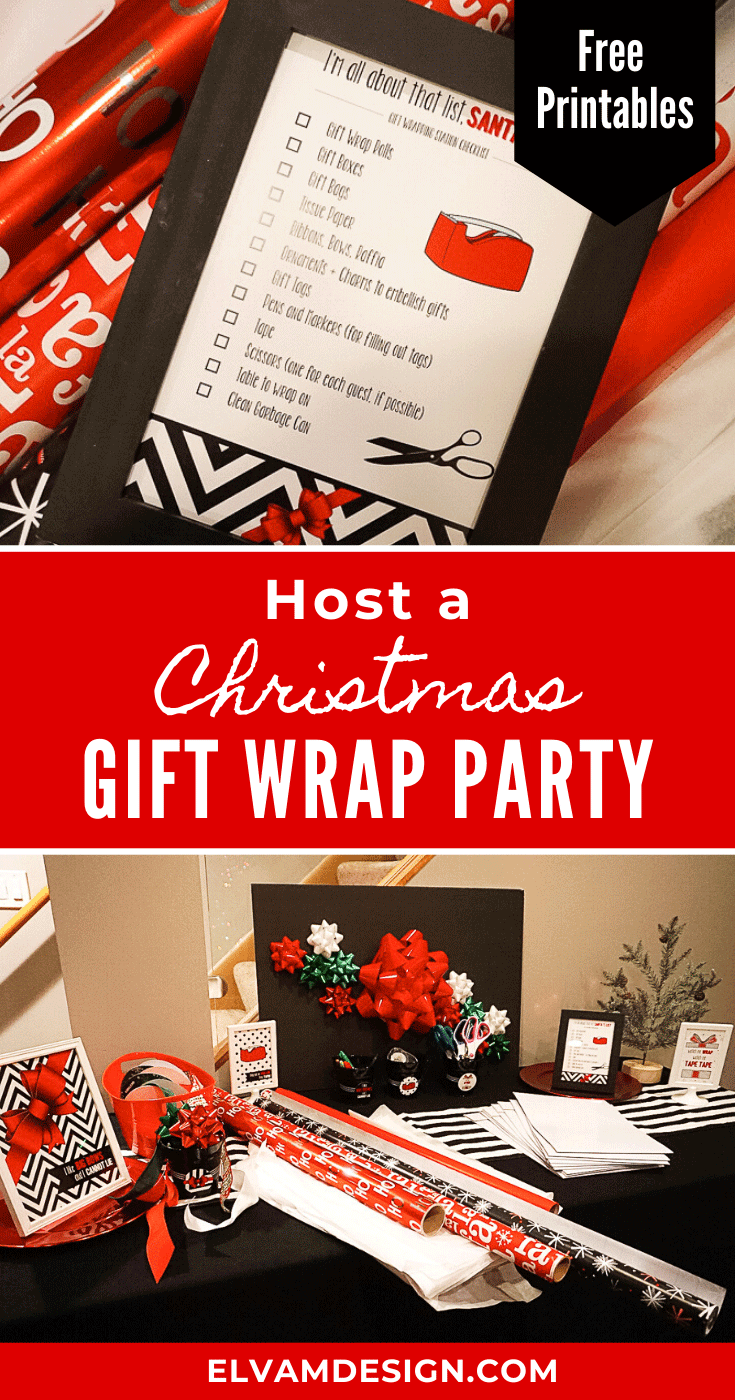 Host a Christmas gift wrap party with friends
