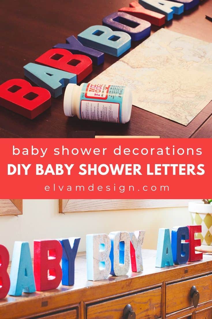 DIY Baby Shower Letters