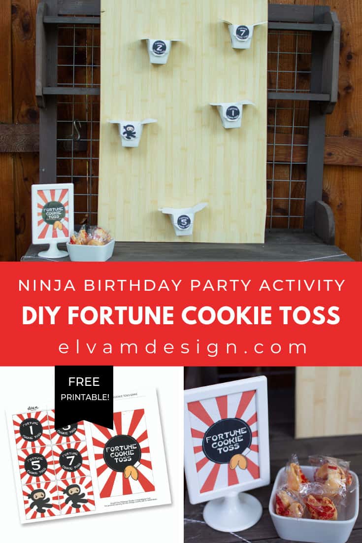 Ninja Birthday: DIY Fortune Cookie Toss