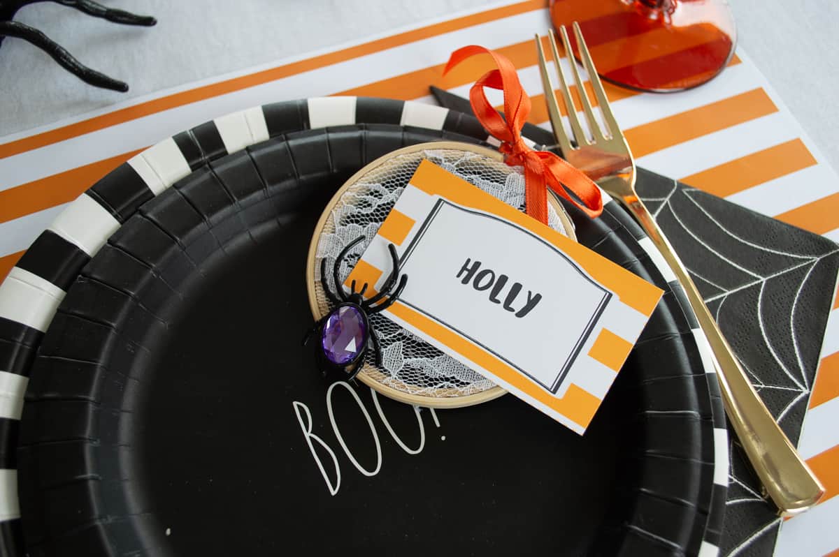 Halloween Spider Place Cards