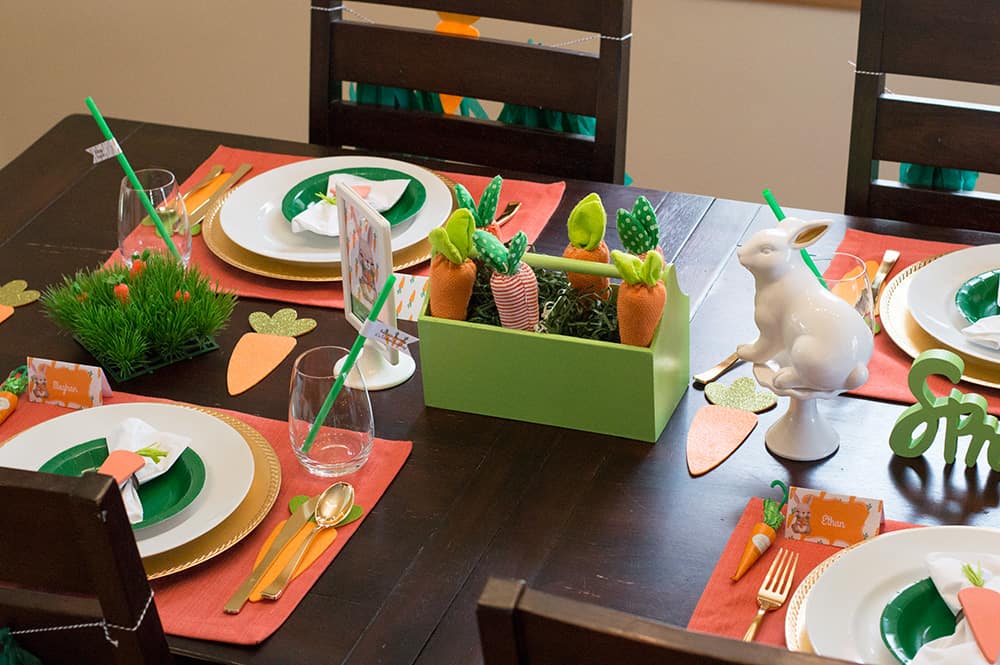 Carrot Patch Easter Table Settings