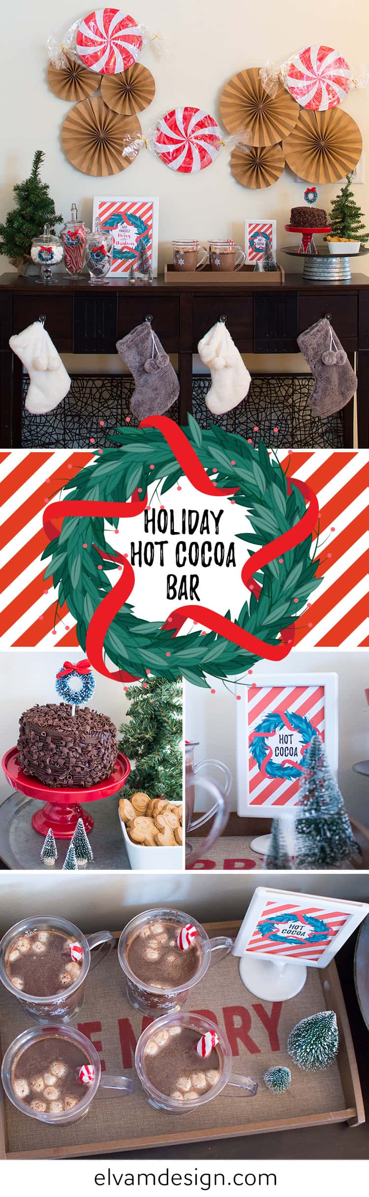 Holiday Hot Cocoa Bar by Elva M Design Studio