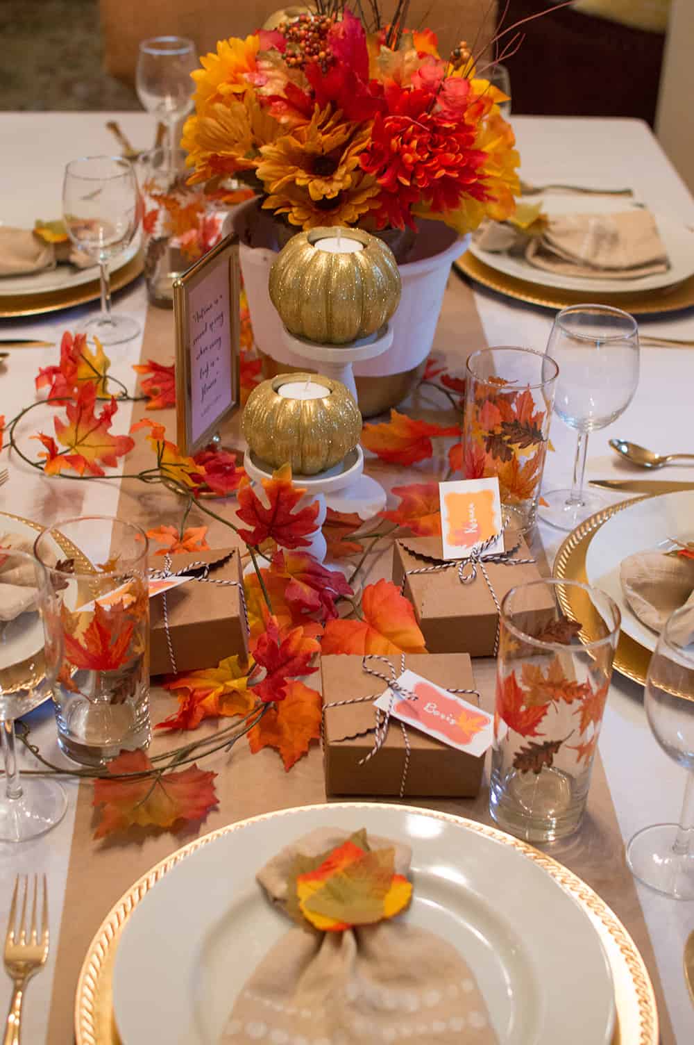 Festive Fall Tablescape for Thanksgiving