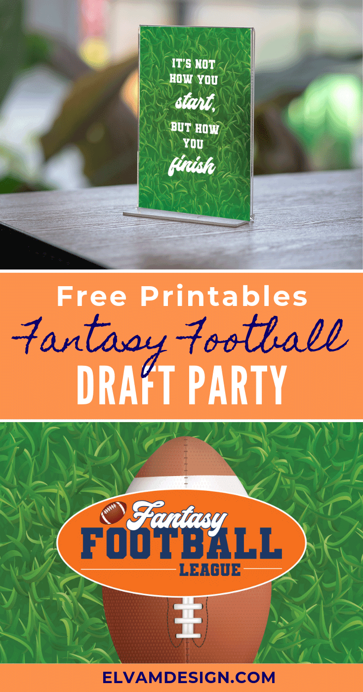 Free Fantasy Football League Draft Party Printables