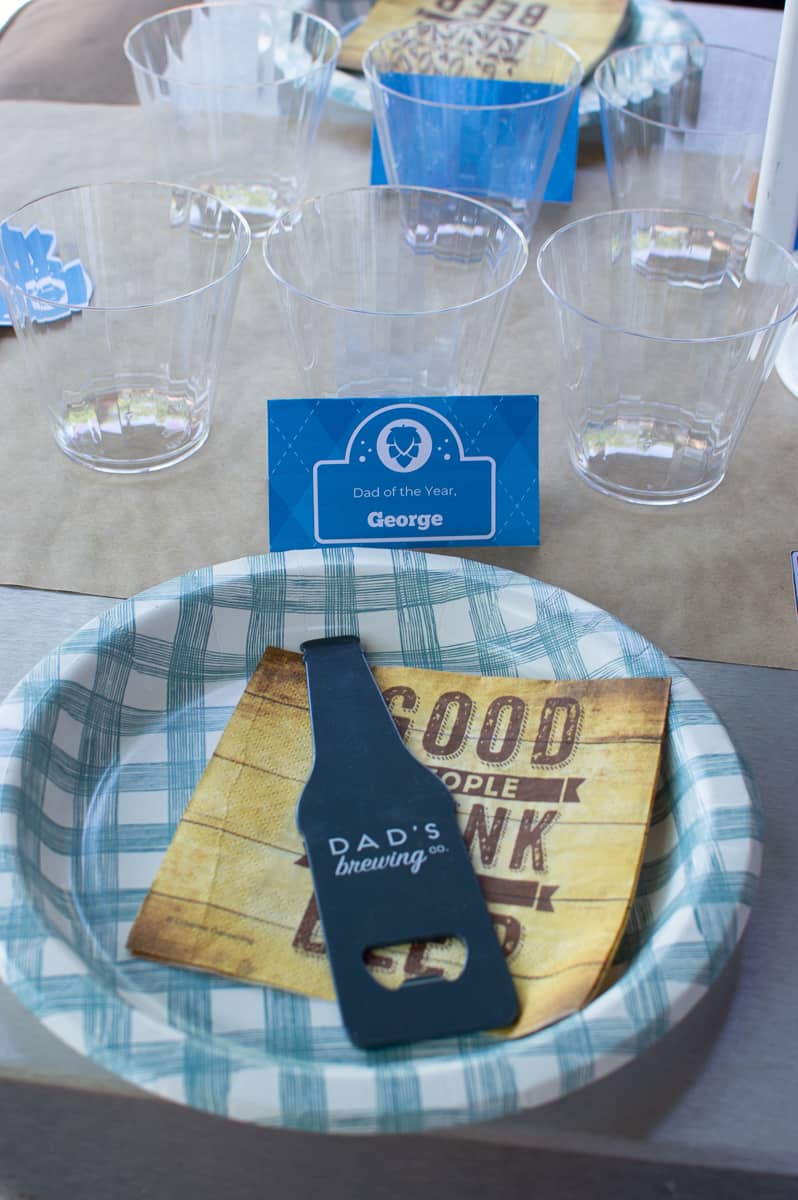 Father's Day Place Setting with Favor