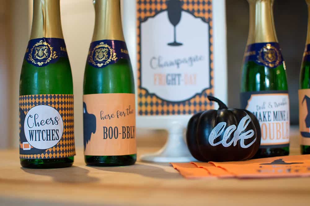 Boo-bly Halloween Champagne Label