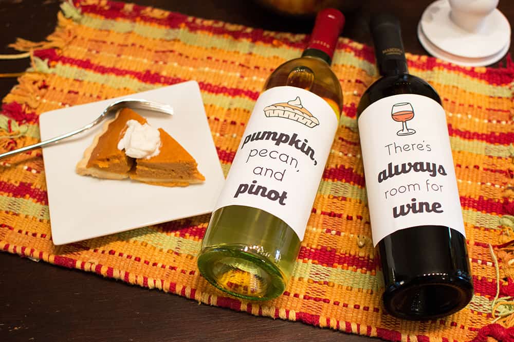 Free Thanksgiving Wine Bottle Labels