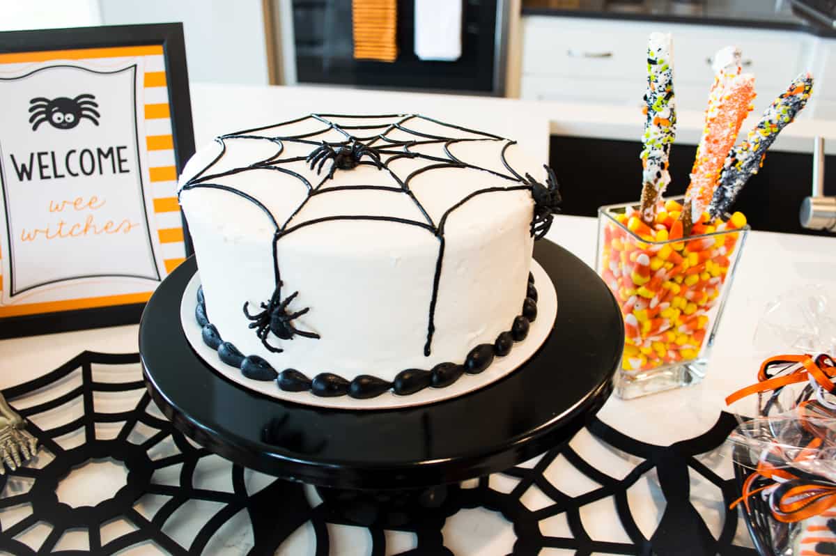 spider cake for Halloween