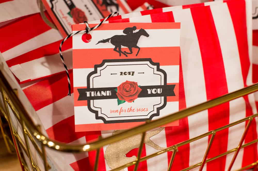Kentucky Derby Party Favor Tag 