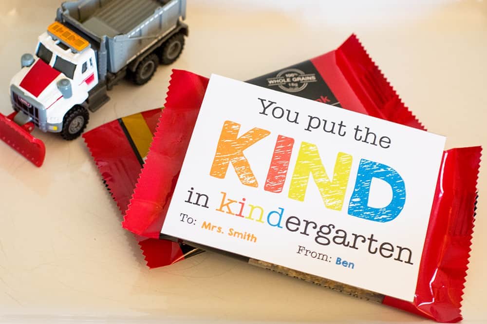 Free Kindergarten Teacher Appreciation Gift Tag