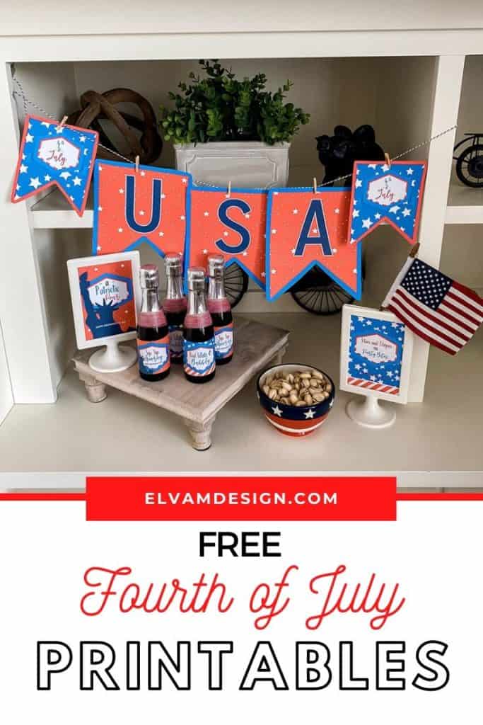 4th of July happy hour printables