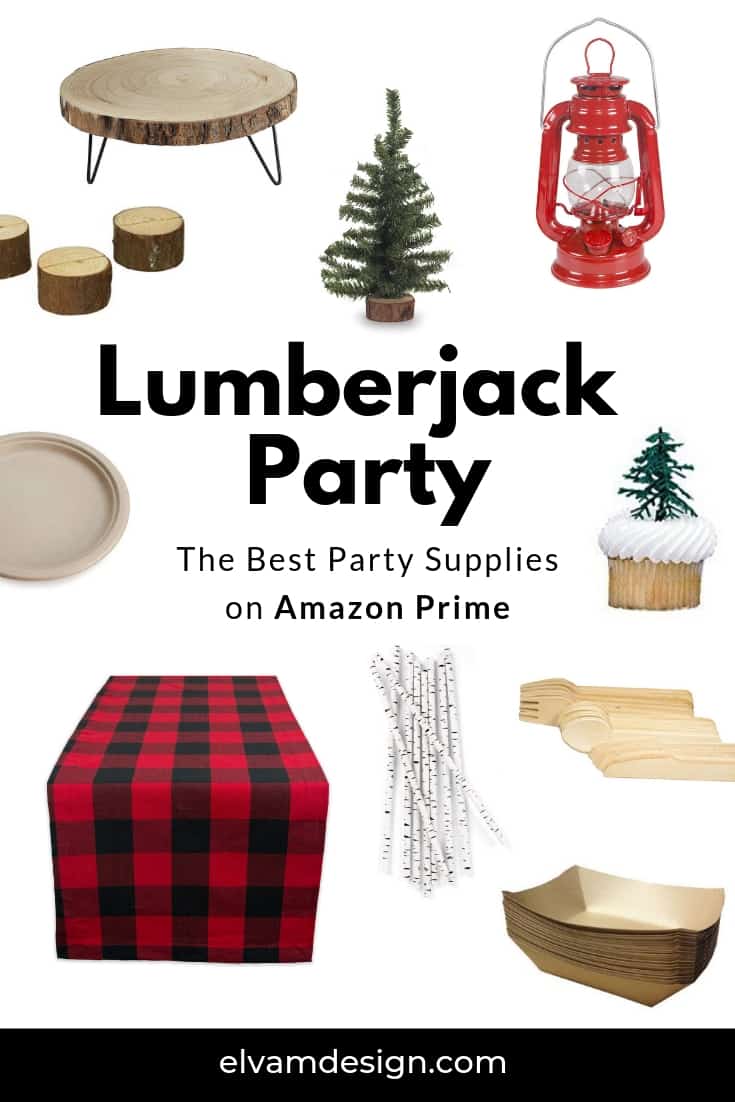 Lumberjack Party Supplies on Amazon Prime