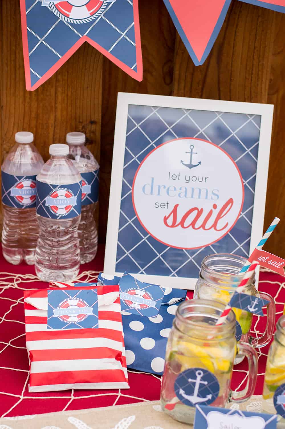 Set Sail Party Sign in Nautical Party Printable for Catch My Party