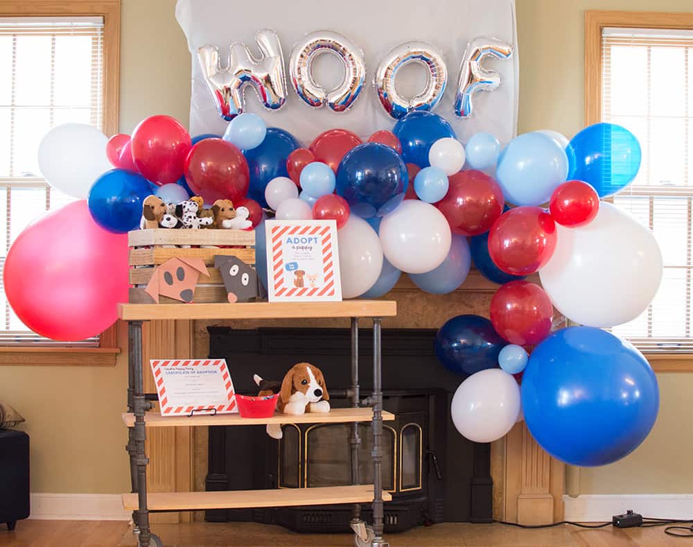 Puppy Party Balloon Garland by Elva M Design Studio