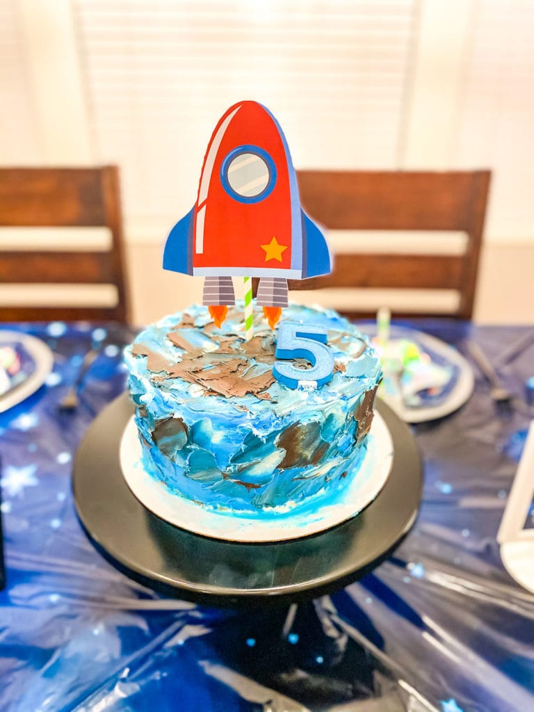 DIY Space birthday cake