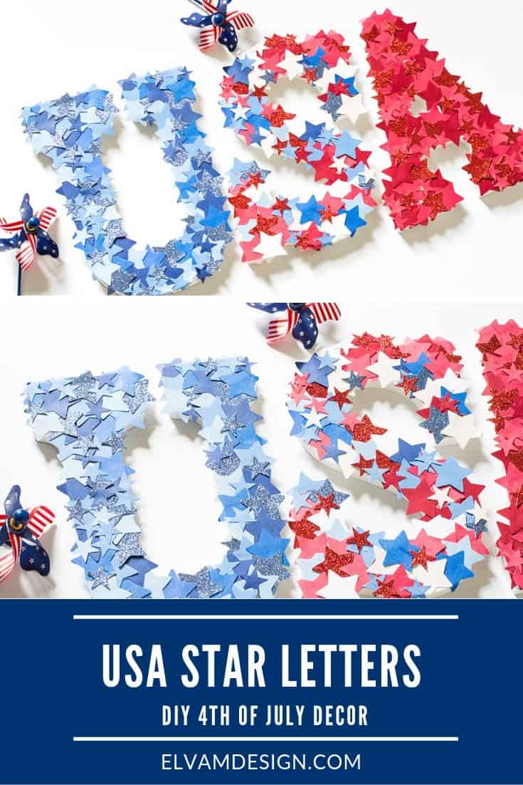 Make these easy USA star letters